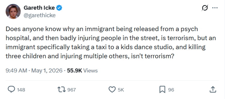 Gareth Icke: Does anyone know why an immigrant…