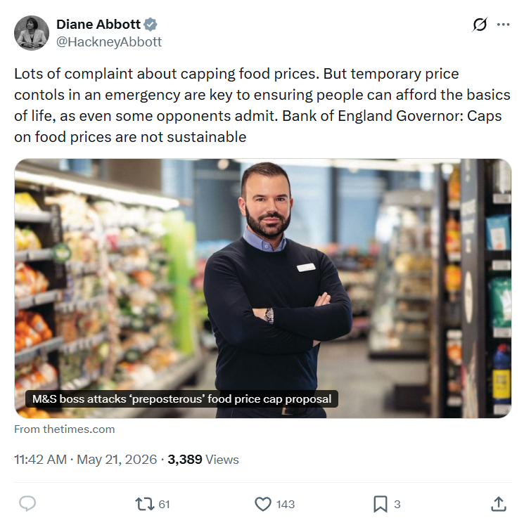 Diane Abbott: Lots of complaint about capping...