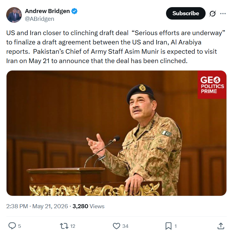 Andrew Bridgen: US and Iran closer to clinching...