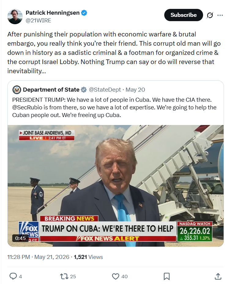 Patrick Henningsen: After punishing their population with...