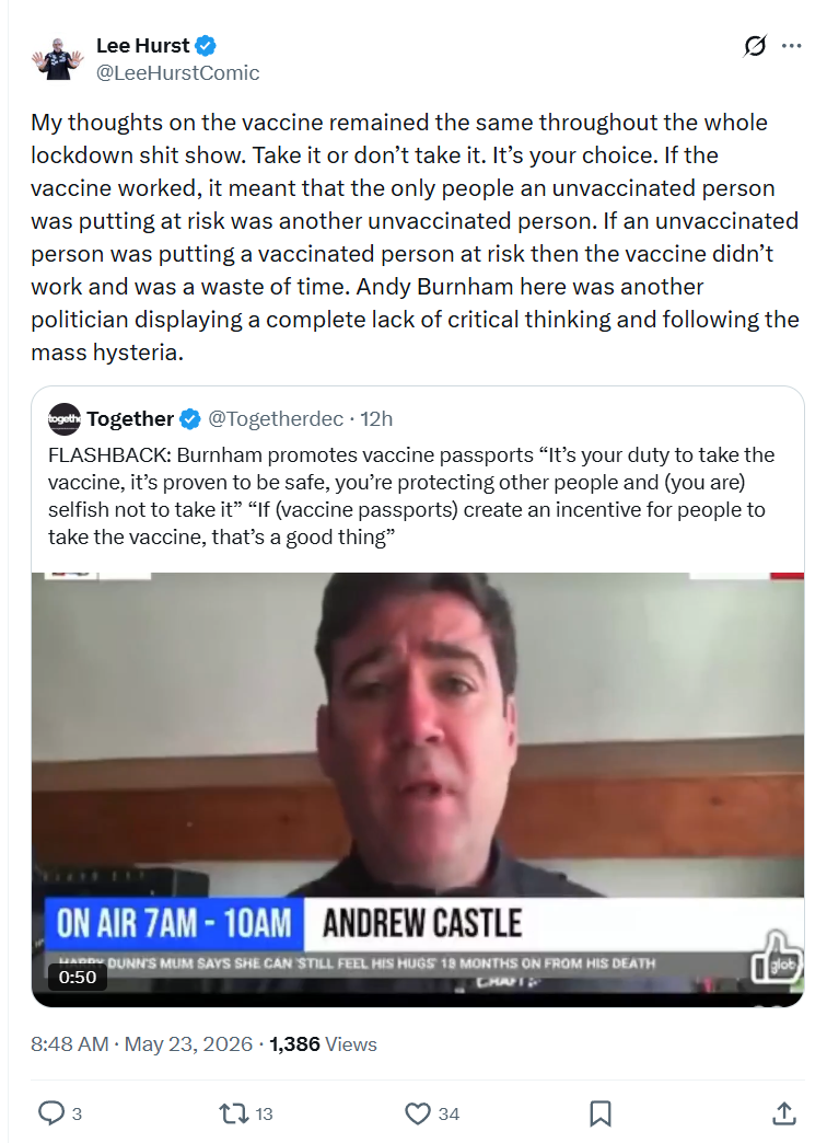 Philip Proudfoot: My thoughts on the vaccine remained…