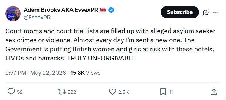 Adam Brooks: Court rooms and court trial…