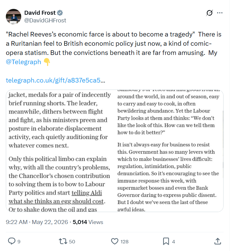 David Frost: Rachel Reeves’s economic farce…