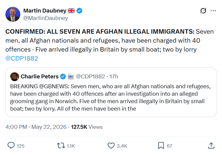Martin Daubney: CONFIRMED: ALL SEVEN ARE AFGHAN ILLEGAL IMMIGRANTS…
