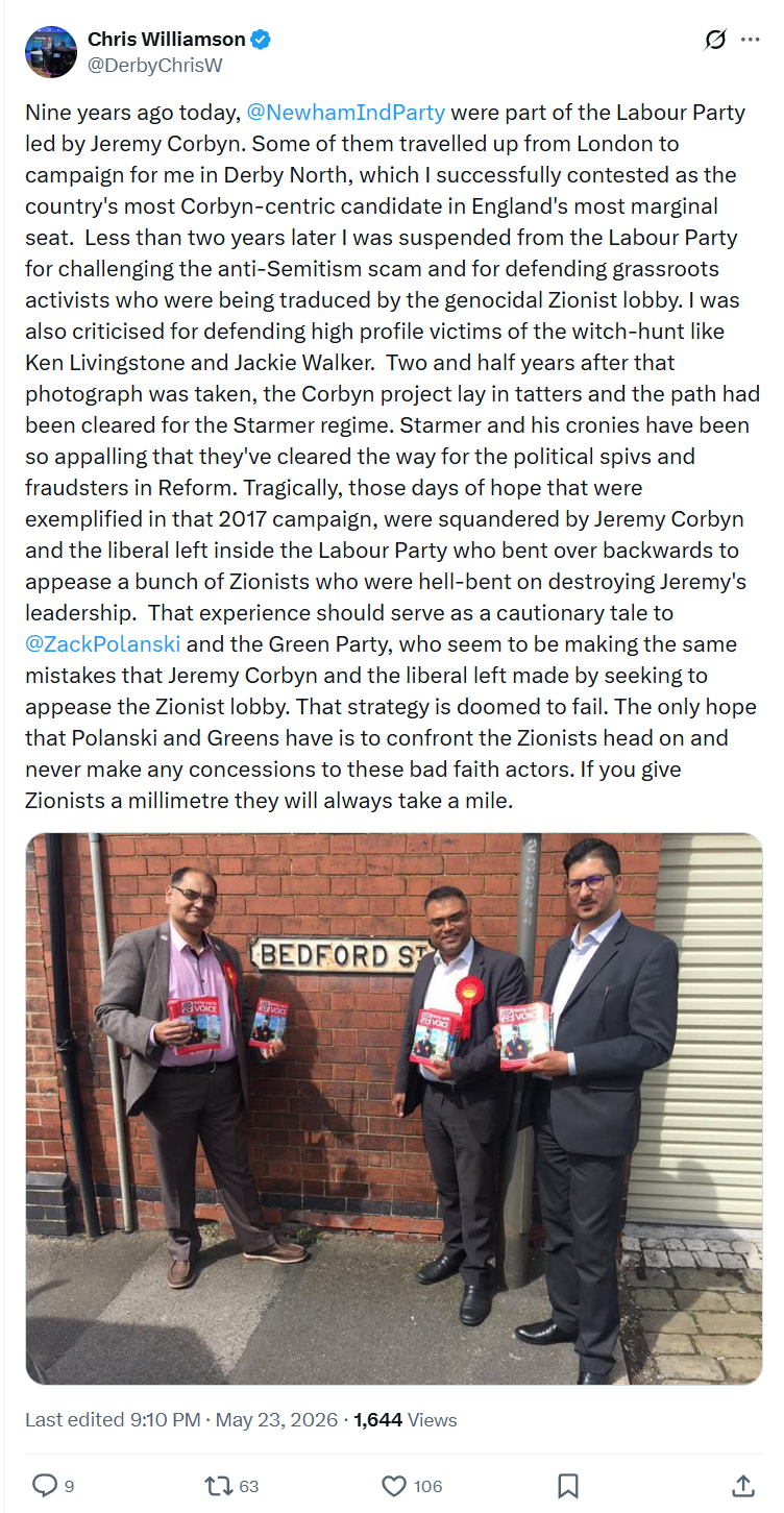 Chris Williamson: Nine years ago today…