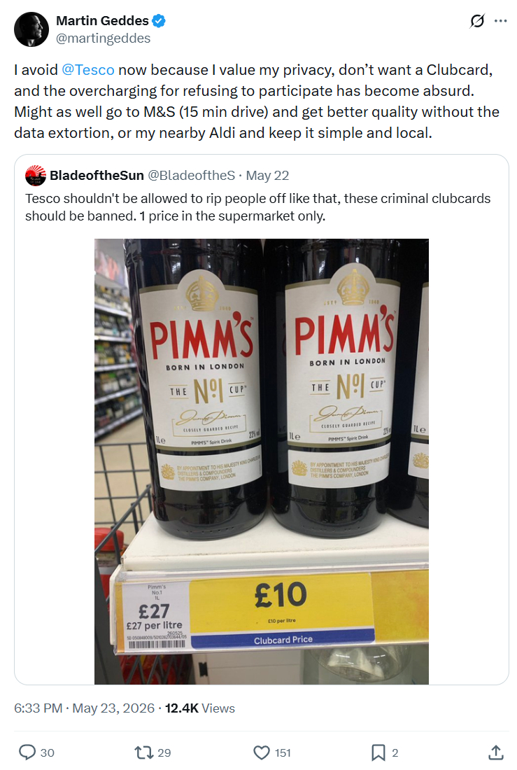 Martin Geddes: I avoid  @Tesco  now because…