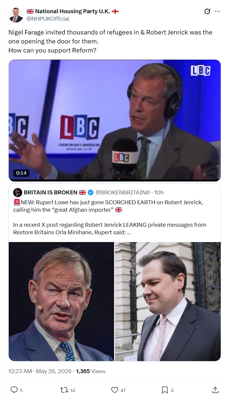Pat McGinnis: Nigel Farage invited thousands of refugees…