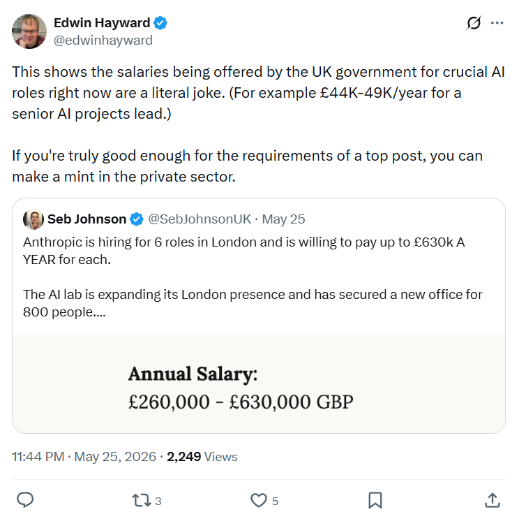 Edwin Hayward: This shows the salaries being offered…