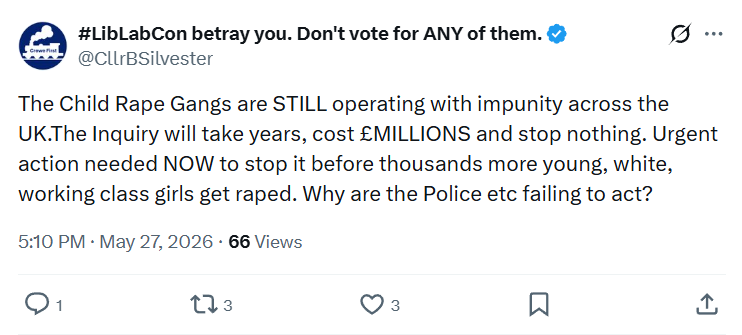 Clr Brian Silvester: The Child Rape Gangs are STILL operating…