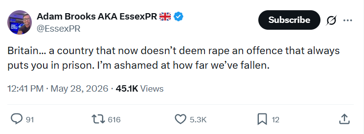 Adam Brooks: Britain... a country that now...