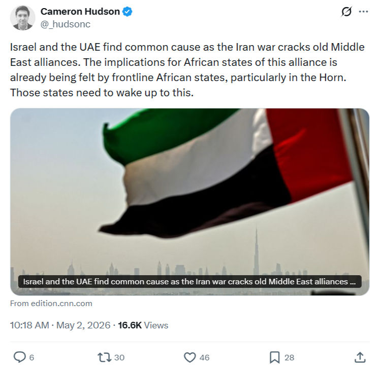 Cameron Hudson: Israel and the UAE find common…