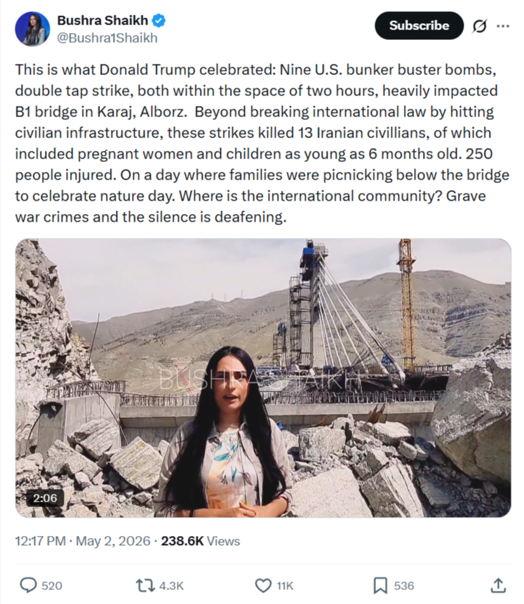 Bushra Shaikh: This is what Donald Trump celebrated…