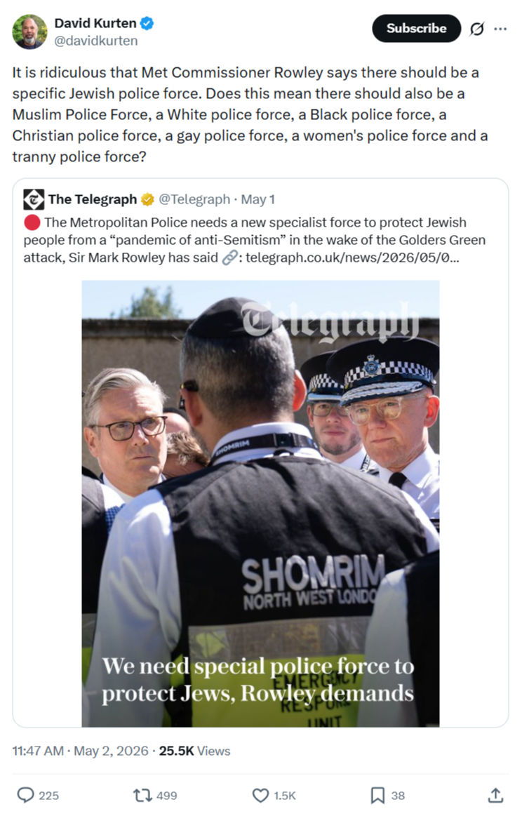David Kurten: It is ridiculous that Met Commissioner Rowley…
