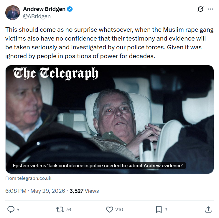 Andrew Bridgen: This should come as no surprise whatsoever…