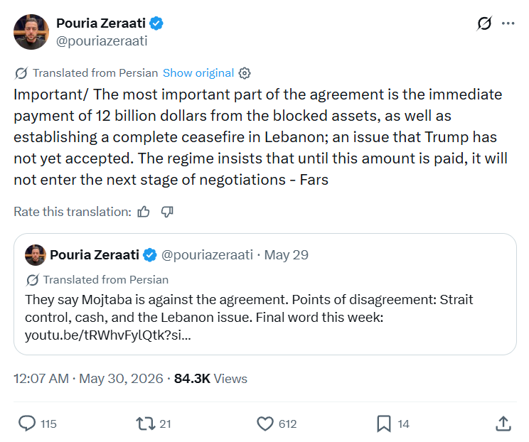 Pouria Zeraati: Important/ The most important part of the agreement is…