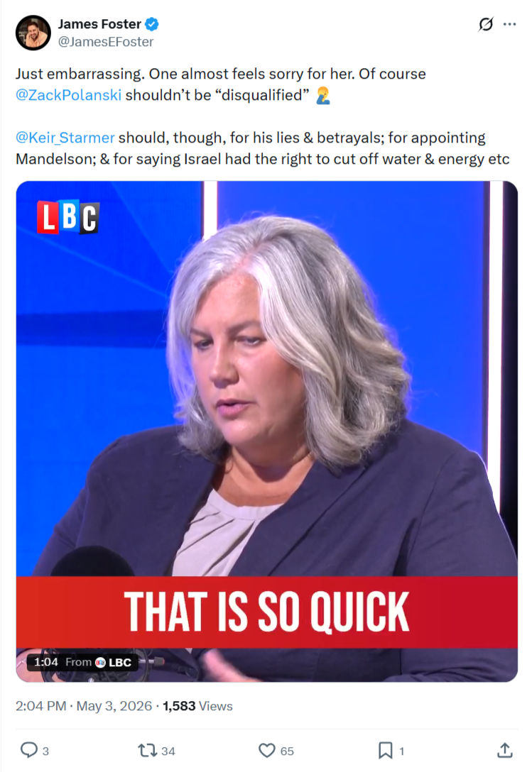 James Foster: Just embarrassing…
