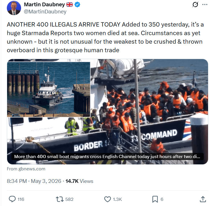 Martin Daubney: ANOTHER 400 ILLEGALS ARRIVE TODAY…