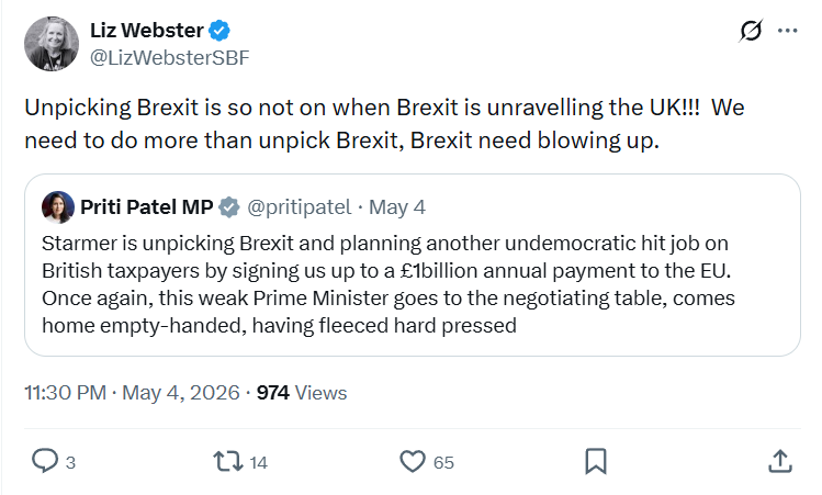 Liz Webster: Unpicking Brexit is so not on when Brexit…