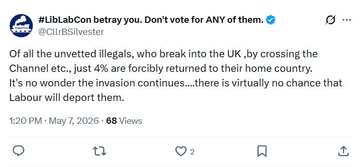 Clr Brian Silvester: Of all the unvetted illegals...