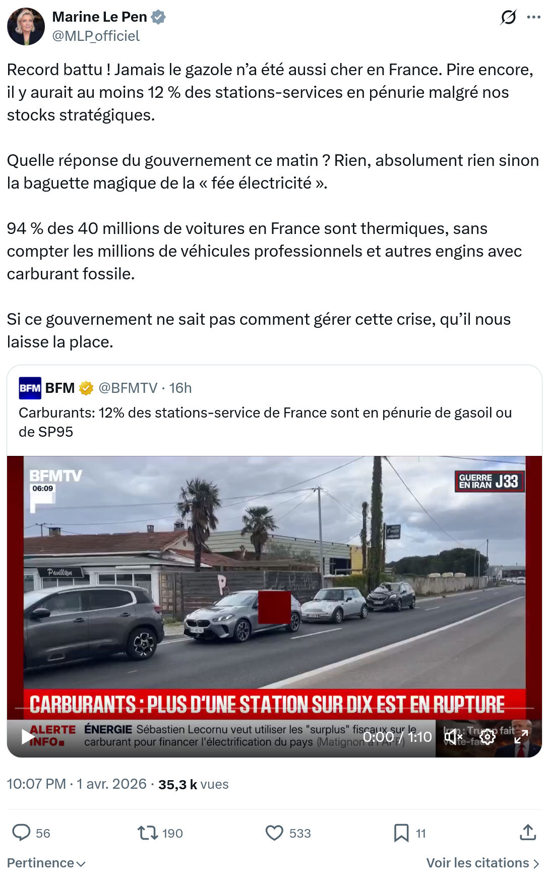 Marine Le Pen: Record battu !…