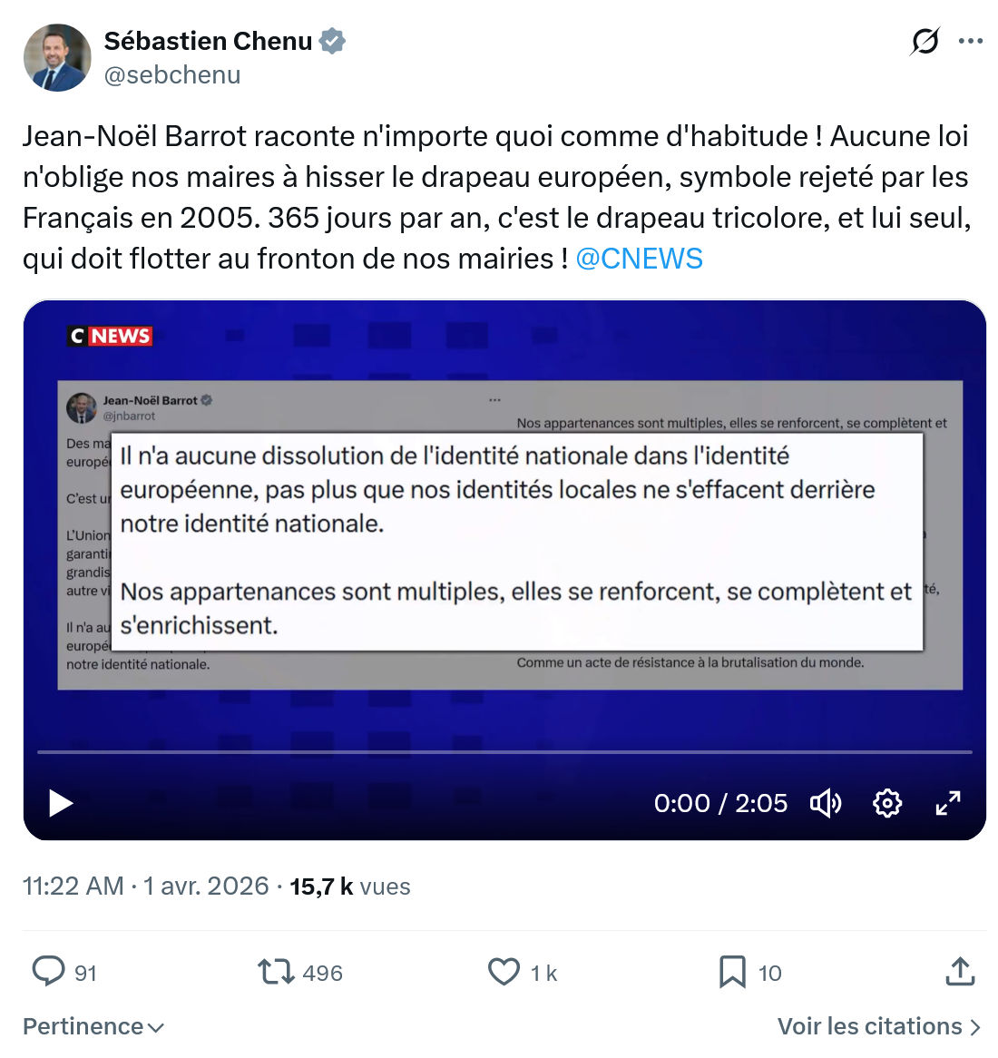 Sébastien Chenu: Jean-Noël Barrot raconte n'importe…