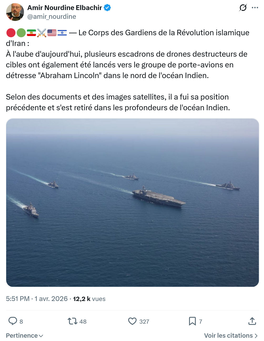 Amir Nourdine Elbachir: Le Corps des Gardiens de la Révolution islamique d'Iran…