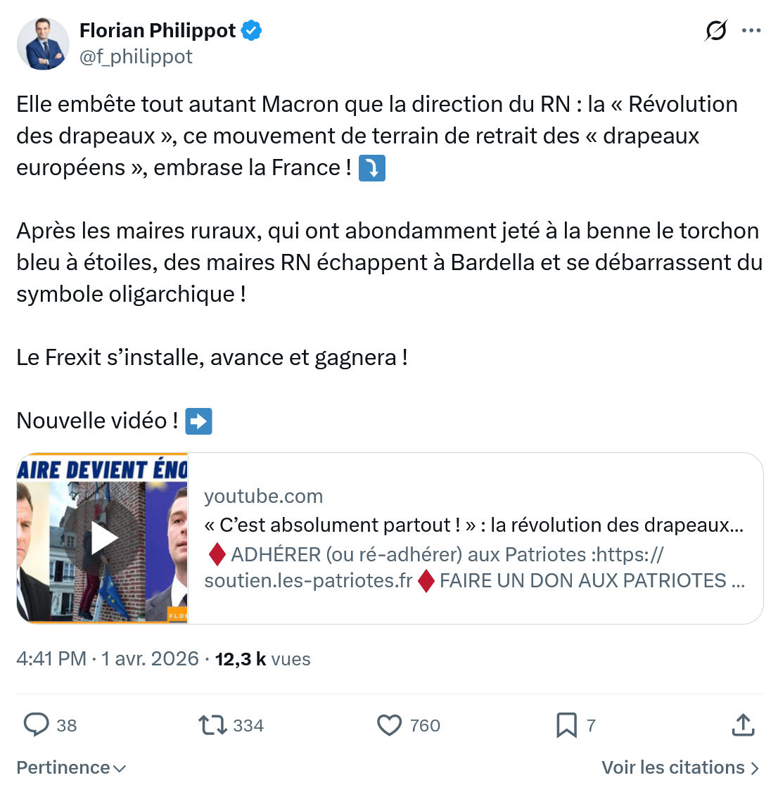 Florian Philippot: Elle embête tout autant Macron…
