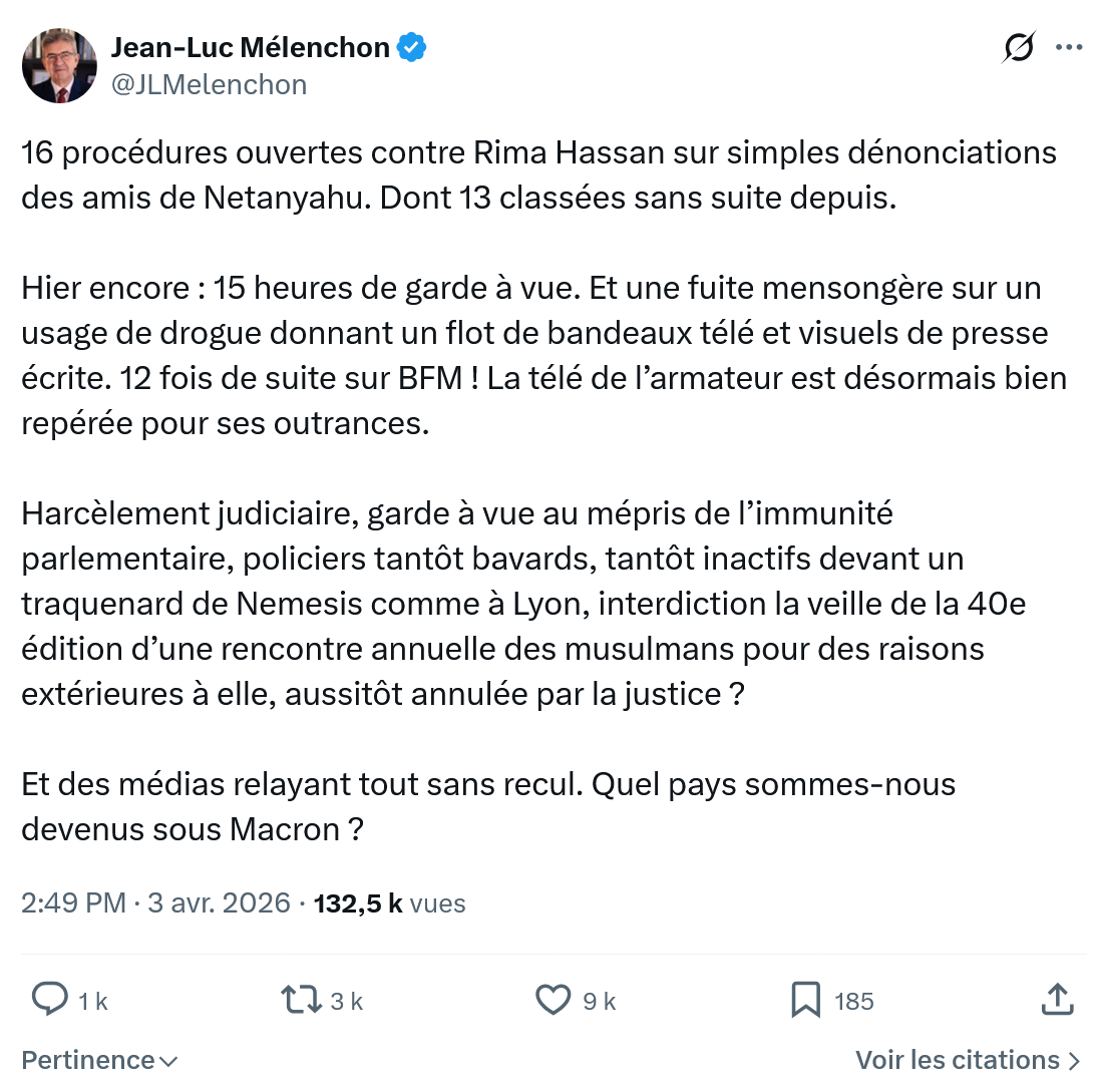 16 procédures ouvertes contre Rima Hassan