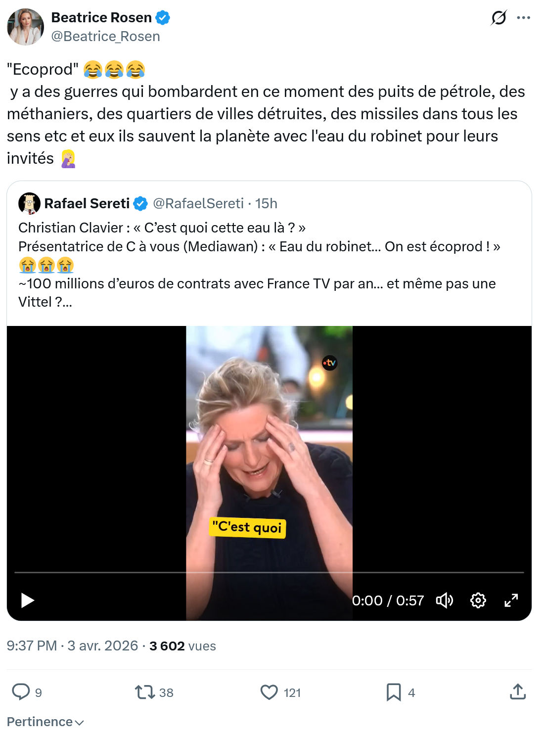 Béatrice Rosen: "Ecoprod" 😂😂😂…
