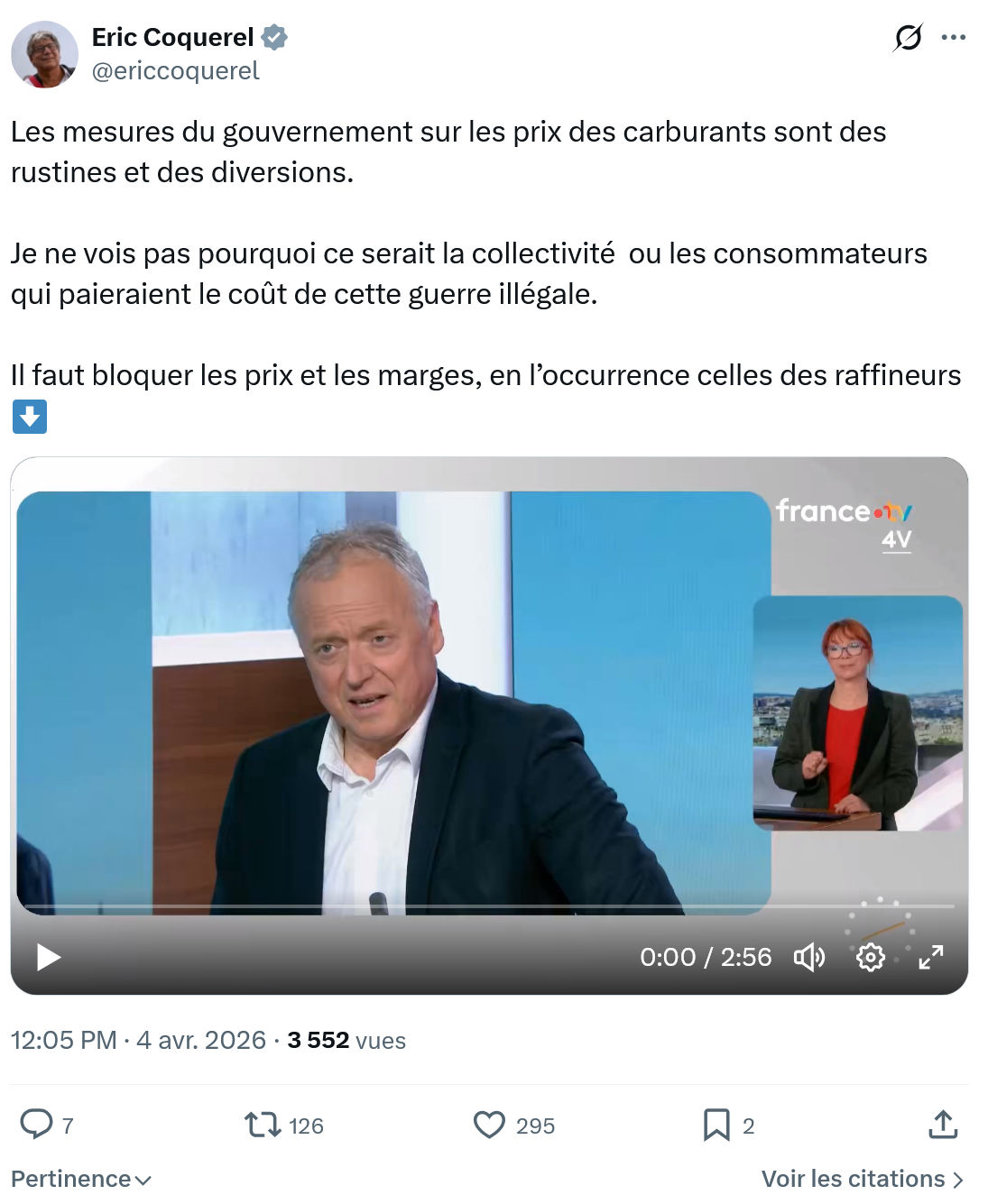 Eric Coquerel: Les mesures du gouvernement sur les prix…