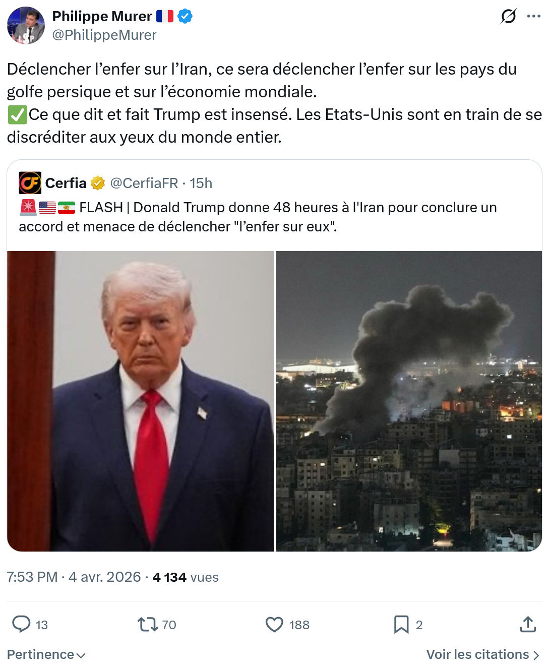 Philippe Murer: Déclencher l’enfer sur l’Iran…