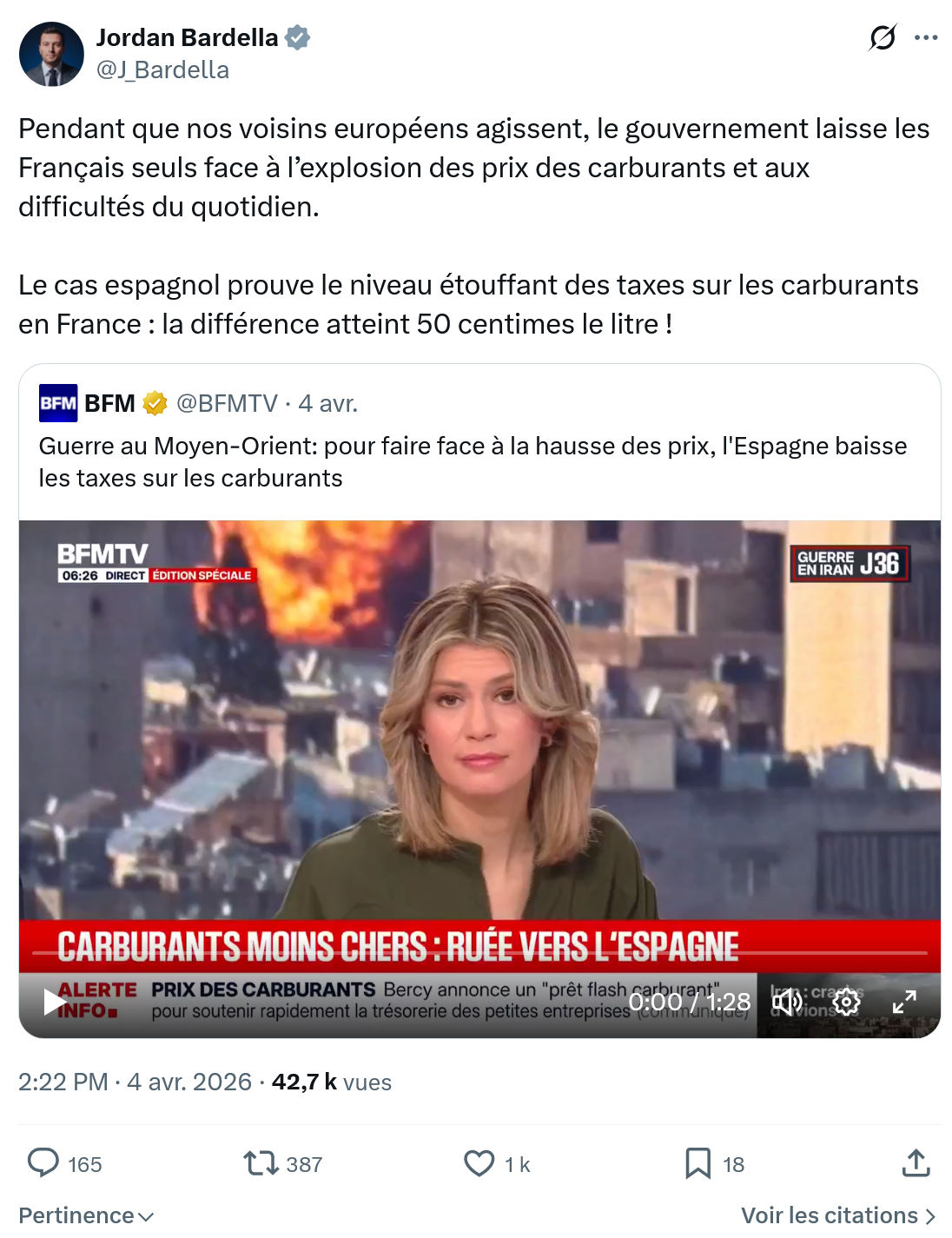 Jordan Bardella: Pendant que nos voisins européens agissent…