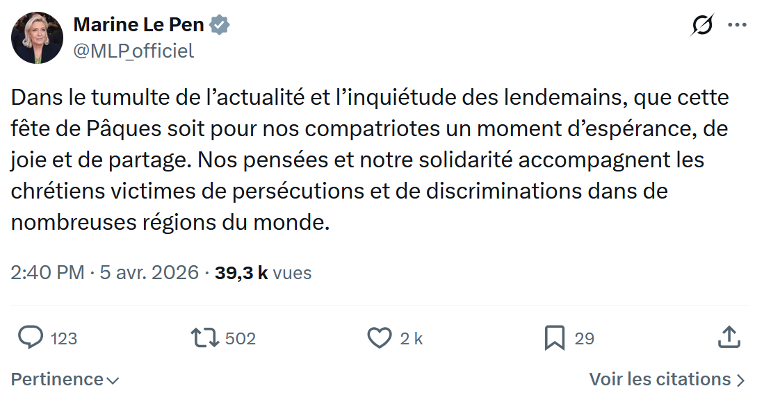 Marine Le Pen: Dans le tumulte de l’actualité…