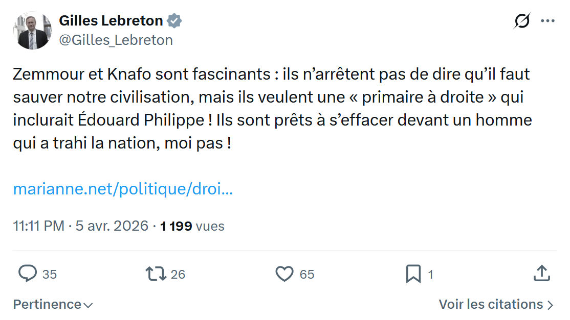 Gilles Lebreton: Zemmour et Knafo sont fascinants…