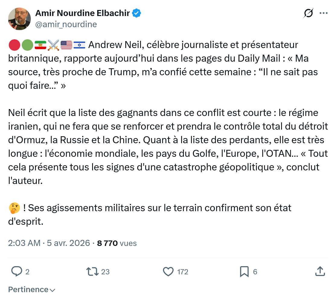 Amir Nourdine Elbachir: Andrew Neil, célèbre journaliste et présentateur…