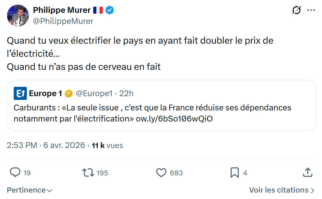 Philippe Murer: Quand tu veux électrifier le pays en ayant…