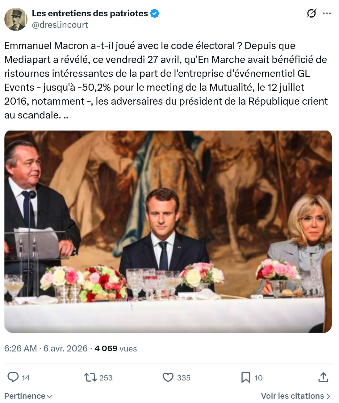 Marquis de Dreslincourt: Emmanuel Macron a-t-il joué avec le code électoral…