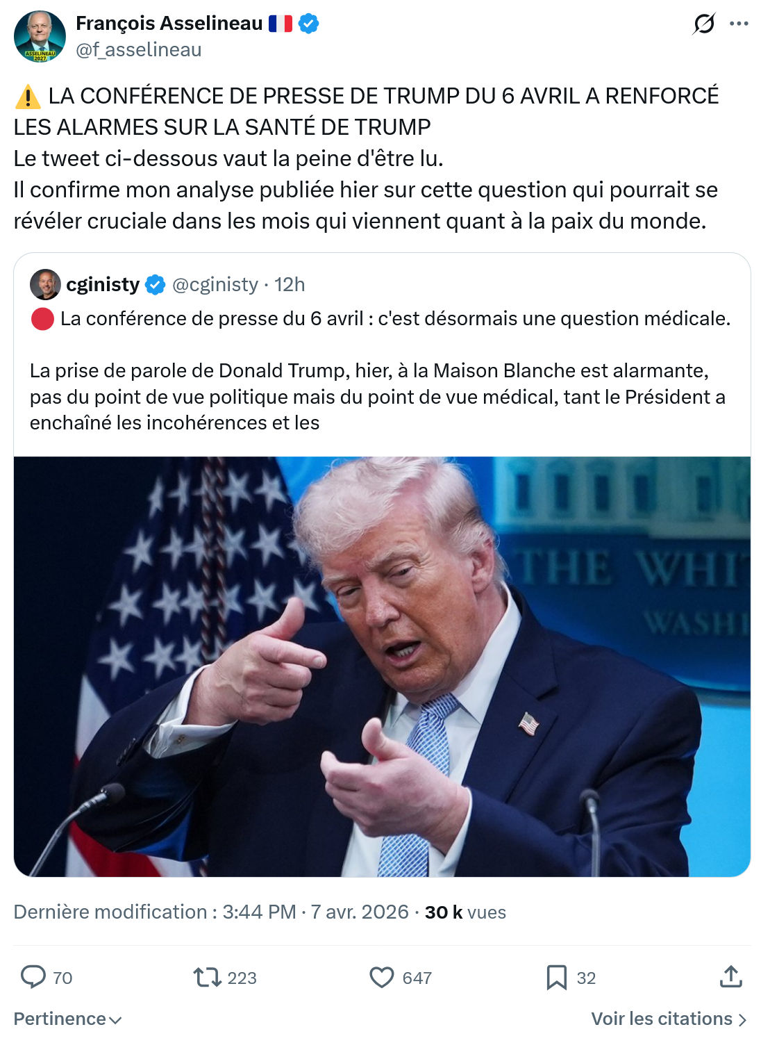 Francois Asselineau: LA CONFÉRENCE DE PRESSE DE TRUMP…