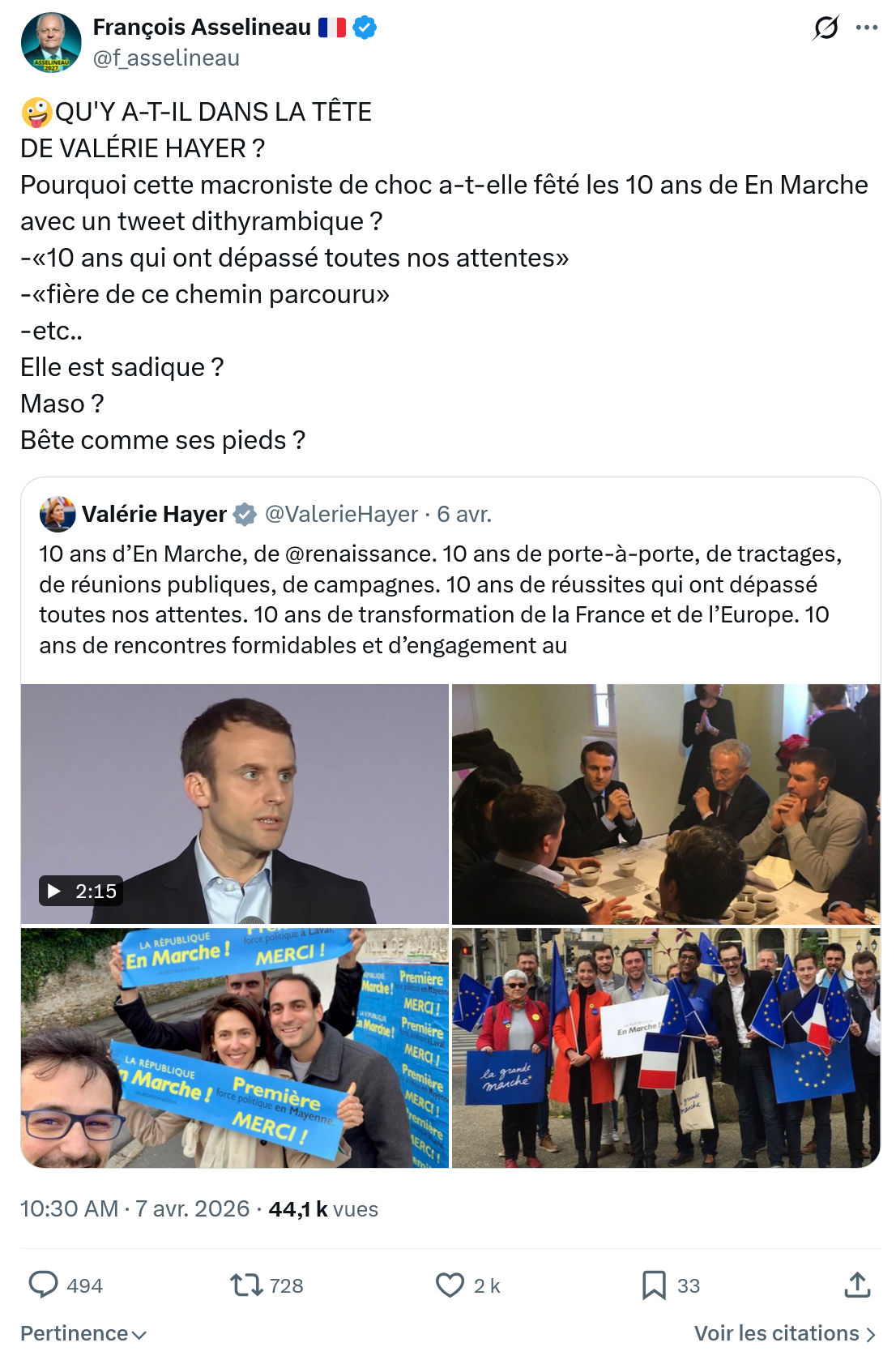 Francois Asselineau: QU'Y A-T-IL DANS LA TÊTE…
