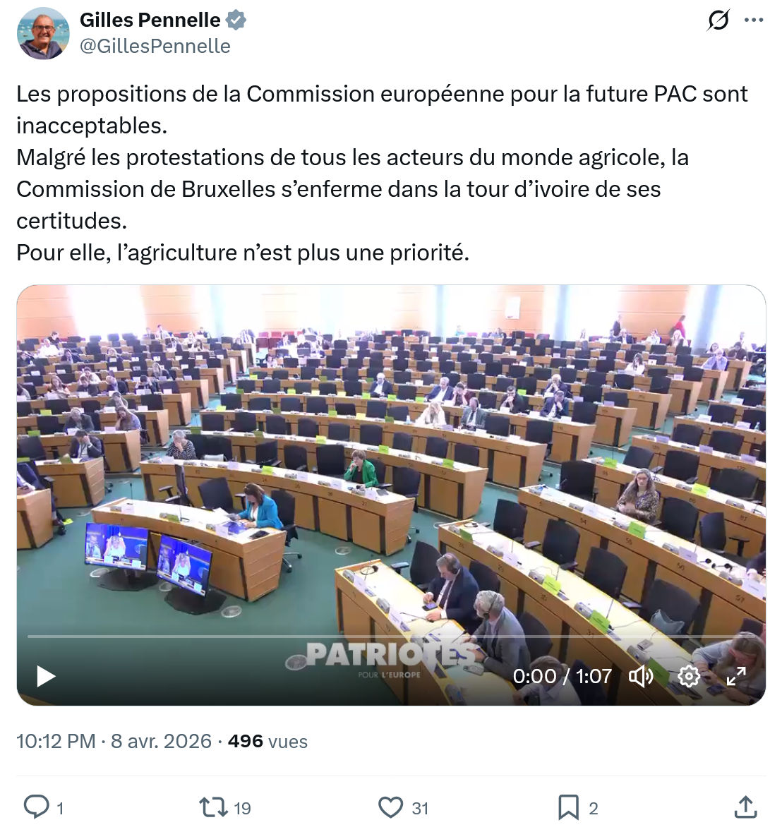 Gilles Pennelle: Les propositions de la Commission…