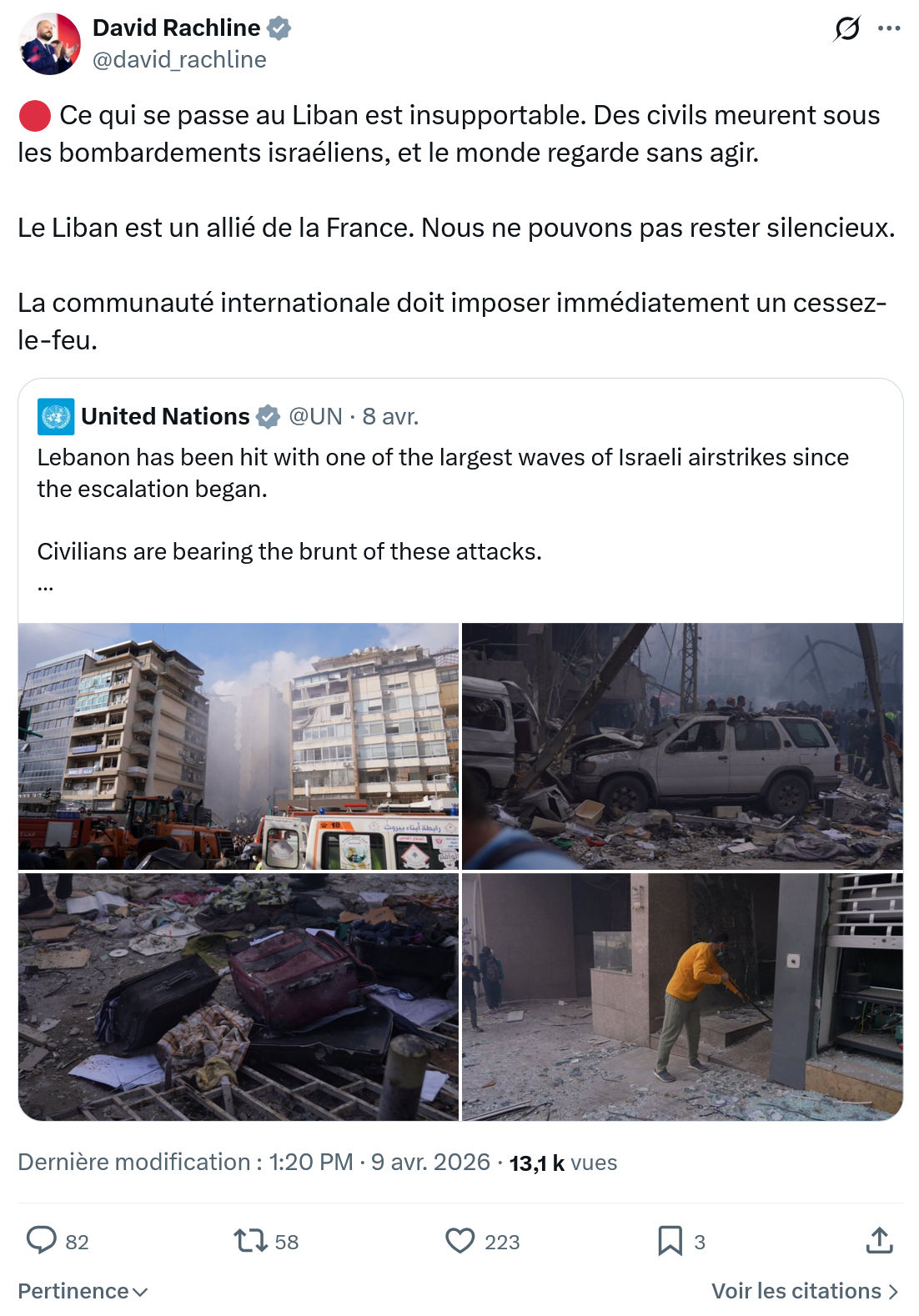 David Rachline: Ce qui se passe au Liban est...