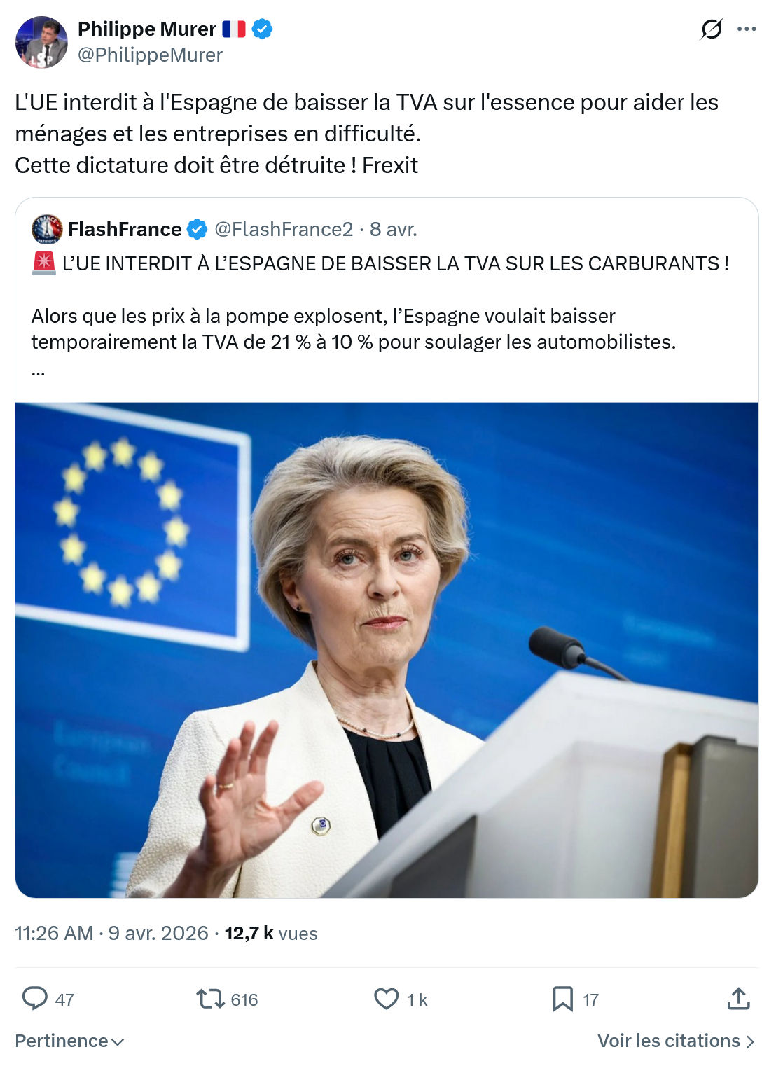 Philippe Murer: L'UE interdit à l'Espagne de...