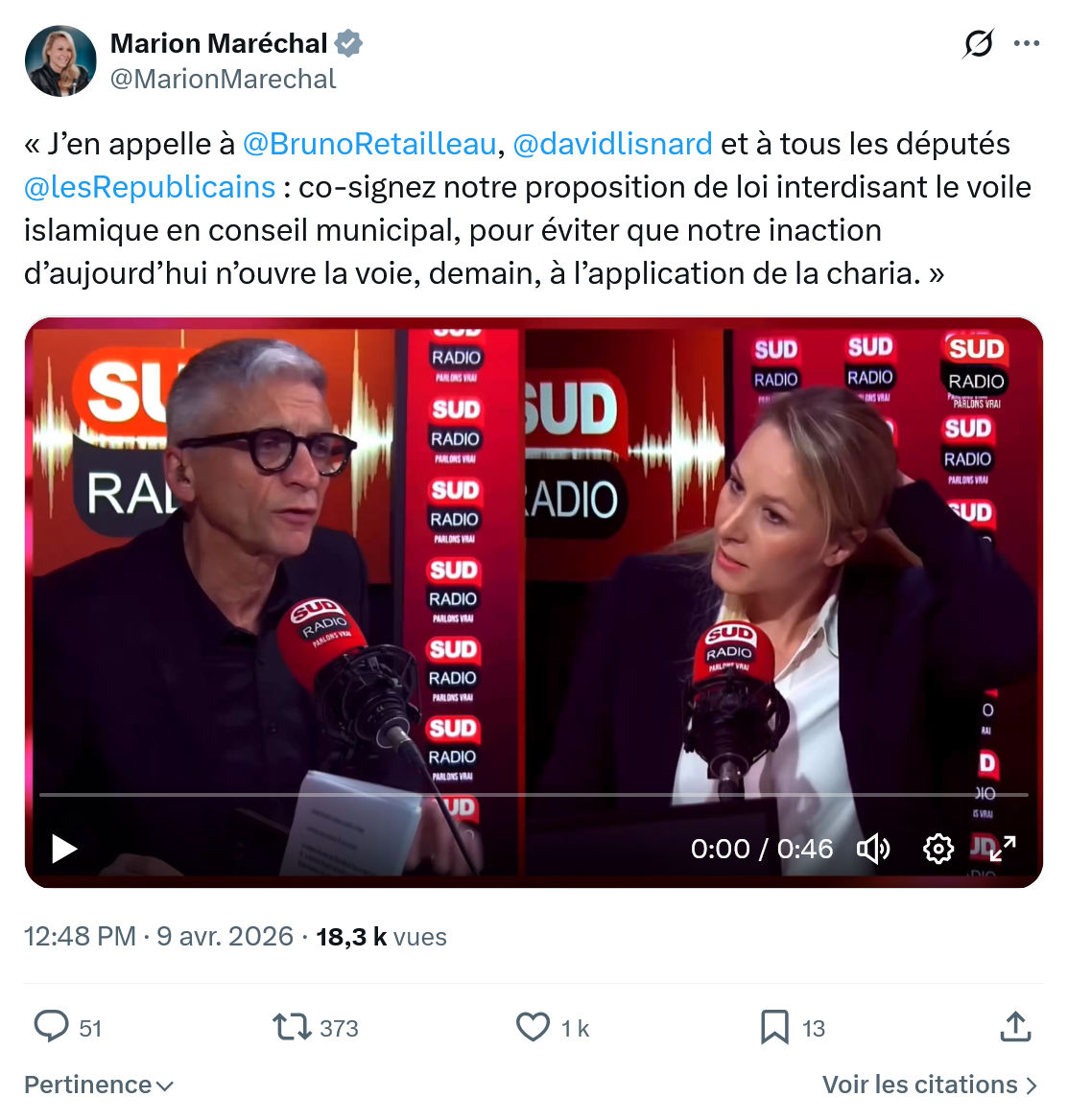 Marion Maréchal- Le Pen:  J’en appelle à ...