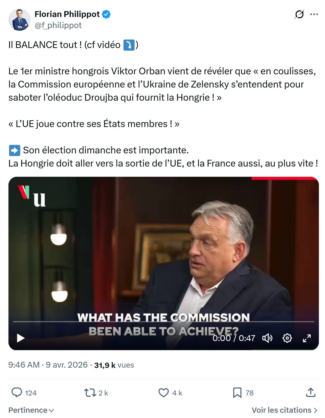 Florian Philippot: Il BALANCE tout...