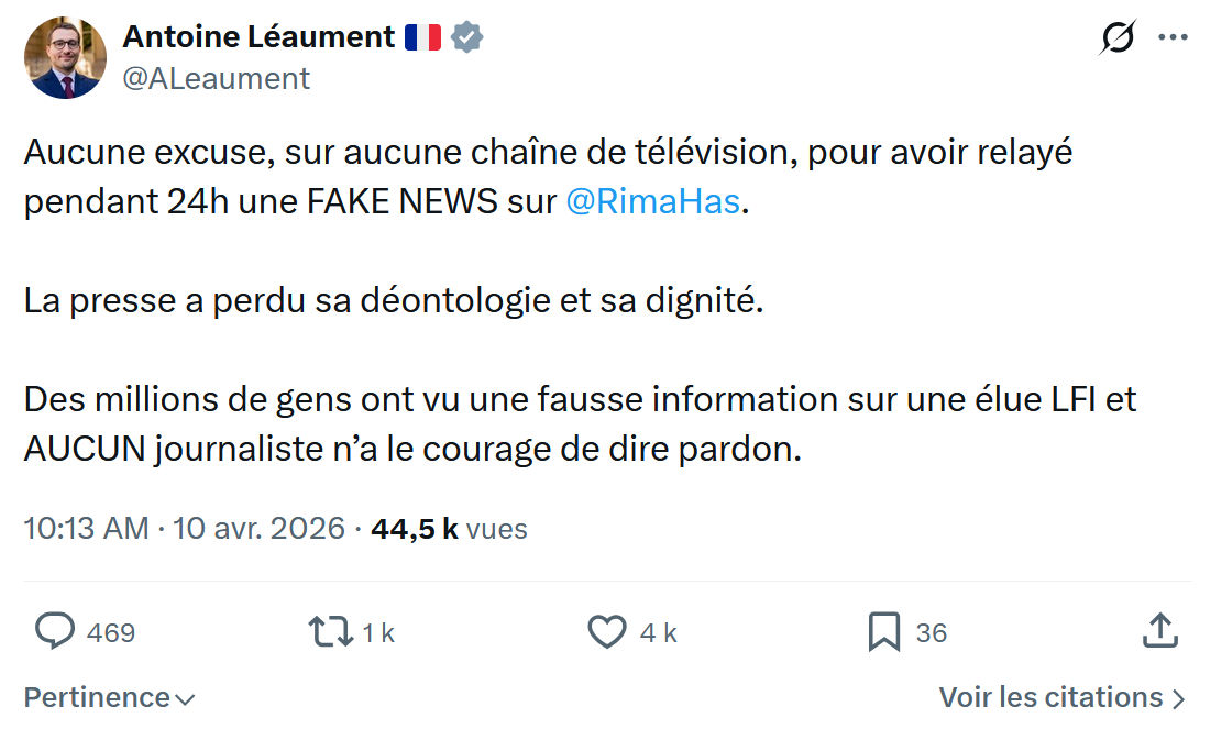 Antoine Léaument: Aucune excuse, sur aucune chaîne…