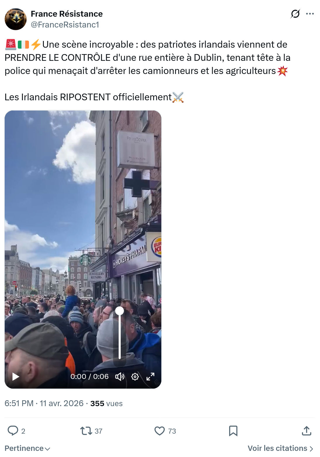 France Résistance: Une scène incroyable…