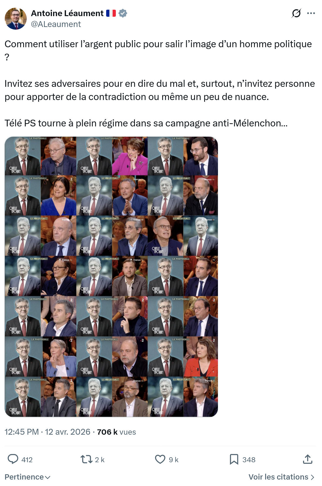 Antoine Léaument: Comment utiliser l’argent public pour salir l’image…