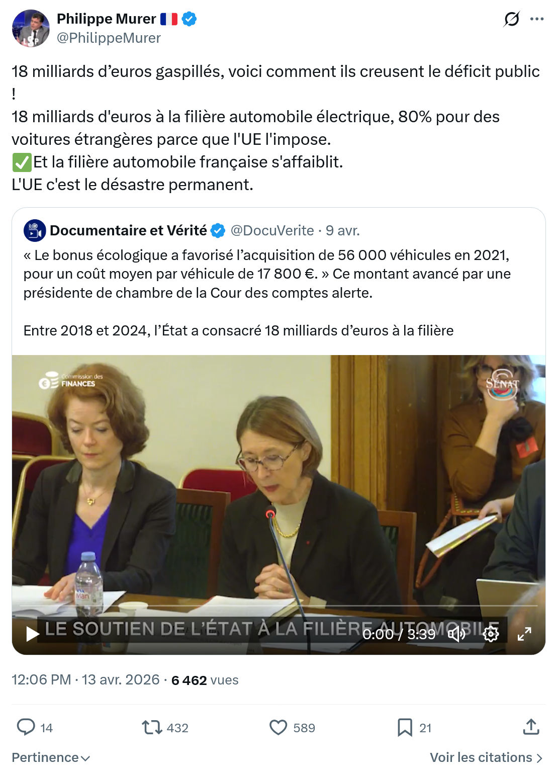 Philippe Murer: 18 milliards d’euros gaspillés…