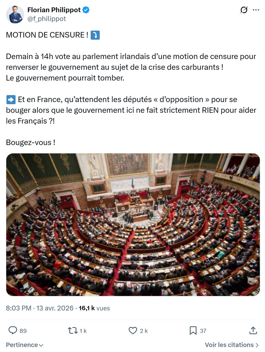 Florian Philippot: MOTION DE CENSURE !…