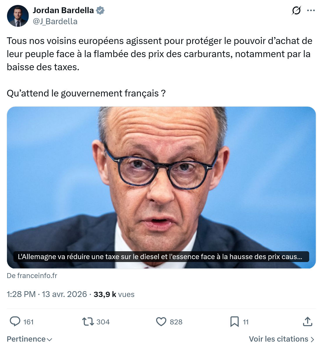 Jordan Bardella: Tous nos voisins européens agissent…